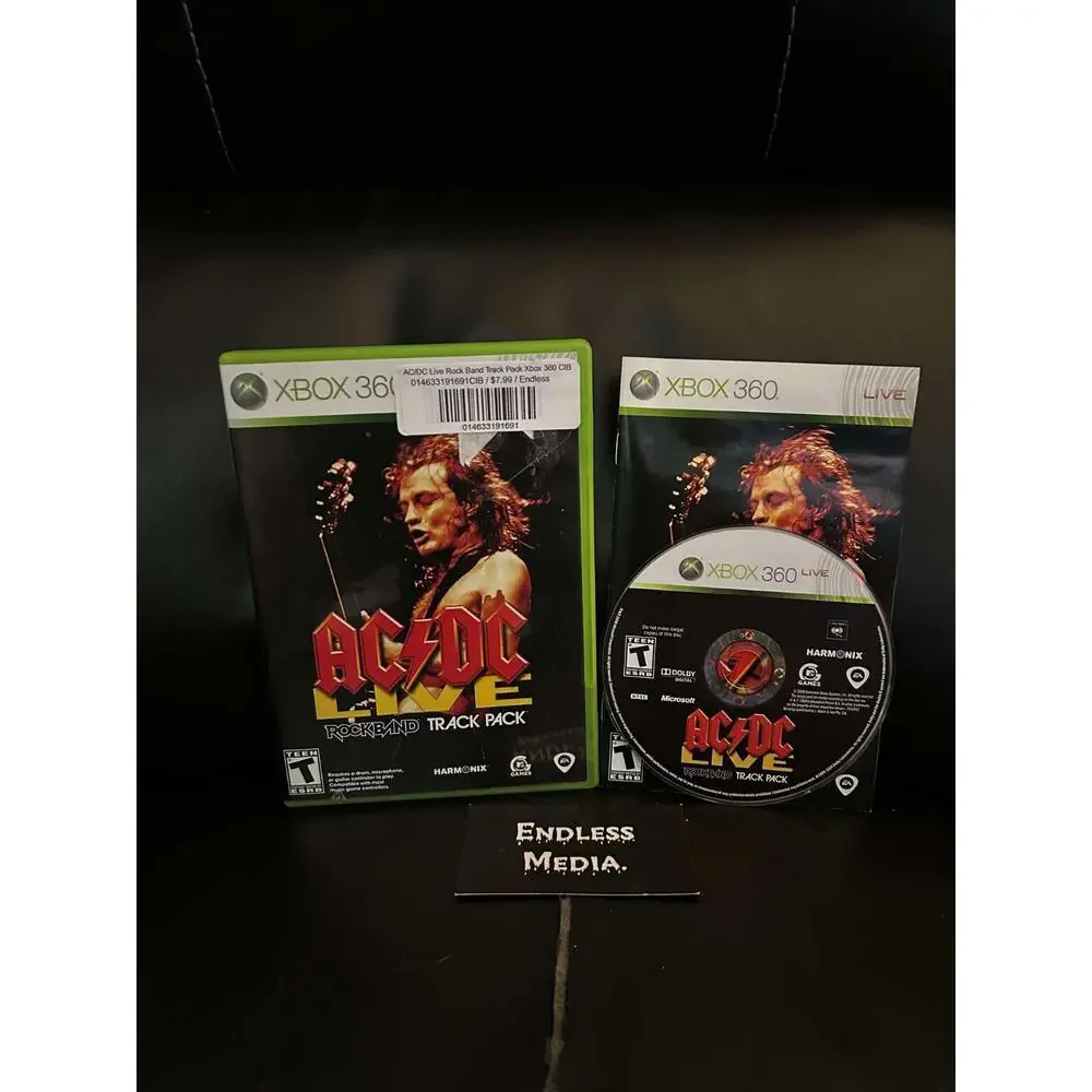 AC/DC Live Rock Band Track Pack Microsoft Xbox 360 CIB Video Game